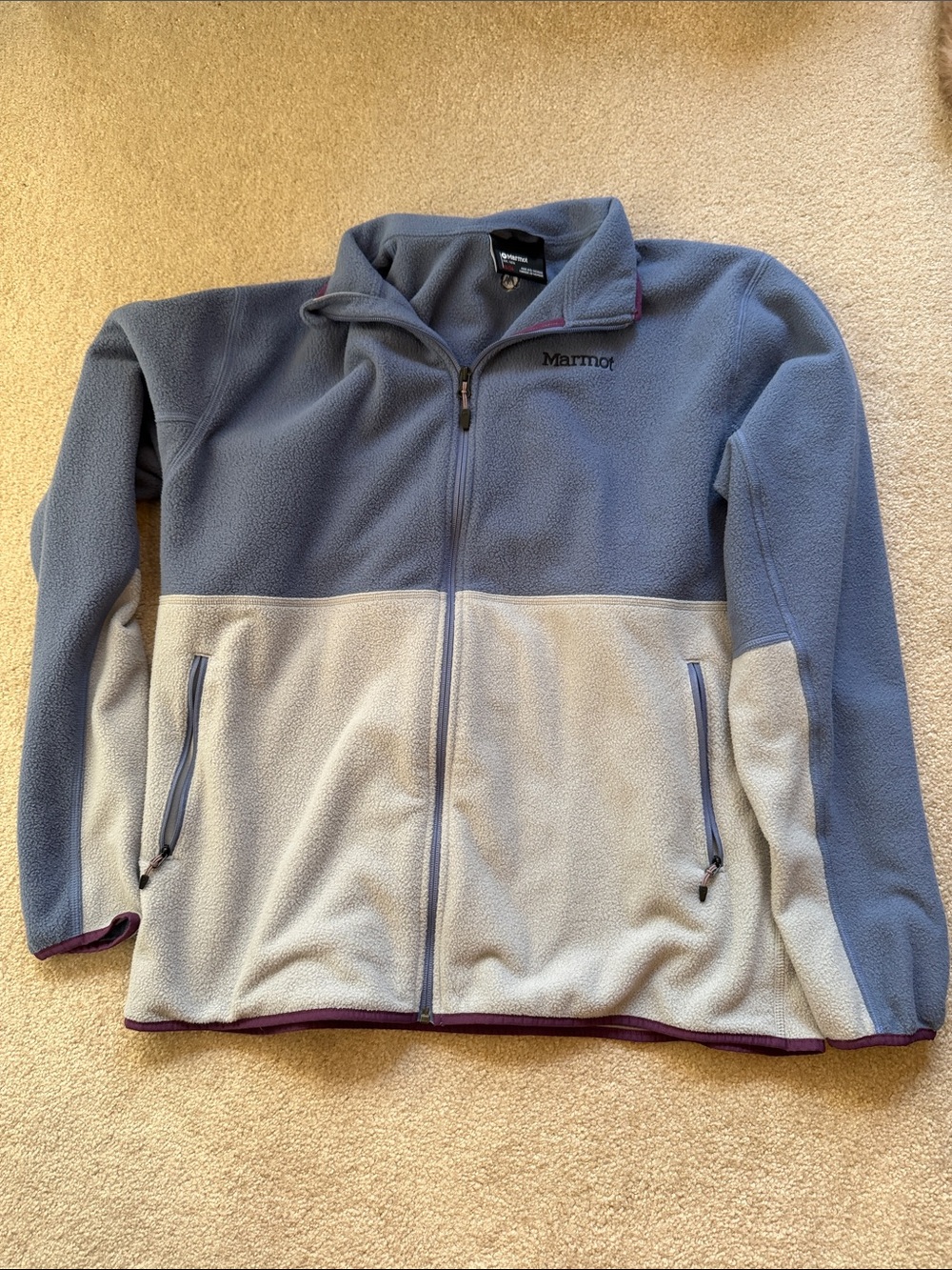 Marmot Two-Tone Light and Slate Blue Fleece Jacket